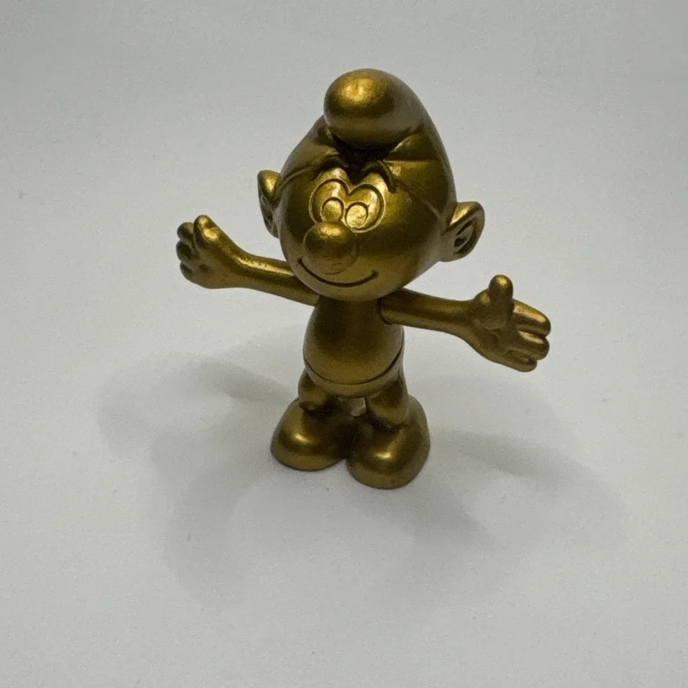 Golden Smurf Collectible Toy Rare 50th Anniversary Edition Peyo '08 Figure Jakks